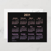Carte Postale Calendrier mini Janz Neon Ipanema 2031 (Devant / Derrière)