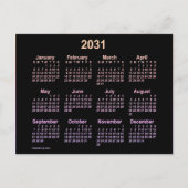 Carte Postale Calendrier mini Janz Neon Ipanema 2031 (Devant)