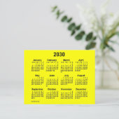 Carte Postale Calendrier Mini Jaune 2030 de Janz (Debout devant)