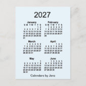 Carte Postale Calendrier mini mensuel Alice Blue 2027 sur 6 mois (Devant)