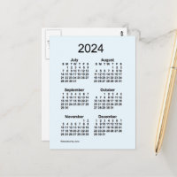 Calendrier mini mensuel Alice Blue 6 mois 2024 de