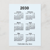 Carte Postale Calendrier mini mensuel bleu Alice 2030 sur 6 mois (Devant)