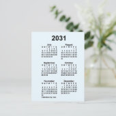 Carte Postale Calendrier mini mensuel bleu Alice 2031 par Janz (Debout devant)