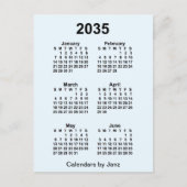 Carte Postale Calendrier mini mensuel bleu Alice 2035 par Janz (Devant)