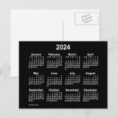 Carte Postale Calendrier mini Neon White 2024 de Janz (Devant / Derrière)