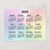 Carte Postale Calendrier mini Rainbow Cloud 2029 de Janz (Devant)