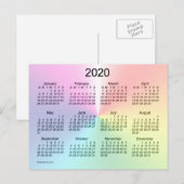 Carte Postale Calendrier Mini Shimmer 2020 de Janz (Devant / Derrière)