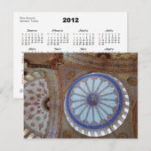 Carte postale Calendrier Mosquée bleue 2012 (Devant / Derrière)