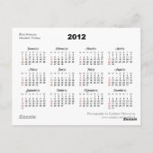 Carte postale Calendrier Mosquée bleue 2012 (Dos)