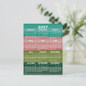 Carte Postale Calendrier - motif rayure abstrait moderne (Debout devant)
