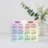 Carte Postale Calendrier Nuage Arc-en-ciel 2025-2026 par Janz (Debout devant)