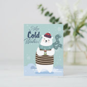 Carte Postale Calendrier ours mignon 2025 (Debout devant)