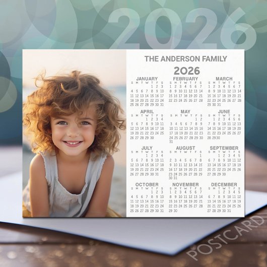 Carte Postale Calendrier - Photo Année complète Vue moderne