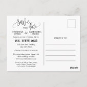 Carte Postale Calendrier photo enregistrer la date mariage tourn (Dos)