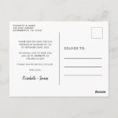 Carte Postale Calendrier photo mariage Enregistrer la date (Dos)