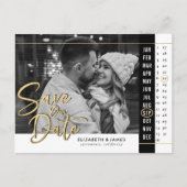 Carte Postale Calendrier photo mariage Enregistrer la date (Devant)