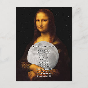 Carte Postale Calendrier Pleine lune Europe 2024