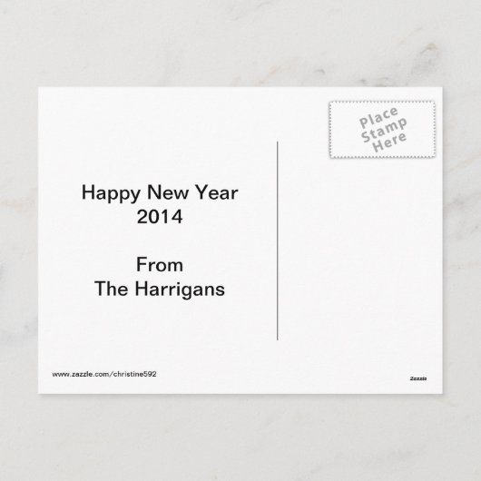 Carte postale Calendrier Polka Dot 2014 (Dos)