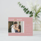 Carte Postale Calendrier QR Code Moderne Rose Poussiéreux pour S (Debout devant)