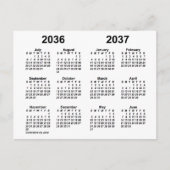 Carte Postale Calendrier scolaire de l'année blanche 2036-2037 p (Devant)