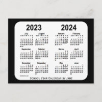 Calendrier scolaire noir et blanc 2023-2024 par Ja