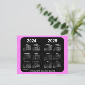 Carte Postale Calendrier scolaire Violet Neon Mini 2024-2025 par (Debout devant)