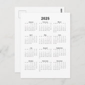 Carte Postale Calendrier vertical 2025 (Devant / Derrière)
