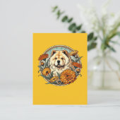 Carte Postale Calendula Chow Chow Chien (Debout devant)