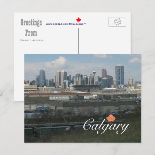 Carte Postale Calgary Alberta (Devant / Derrière)