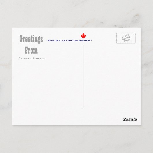 Carte Postale Calgary Alberta Canada (Dos)