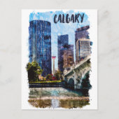 Carte Postale Calgary Alberta Cityscape Skyline (Devant)