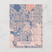 Carte Postale Calgary Canada Breezy City Map Travel (Devant)
