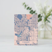 Carte Postale Calgary Canada Breezy City Map Travel (Debout devant)