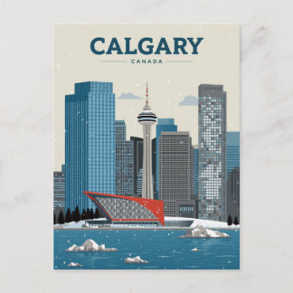 Carte Postale Calgary Canada Downtown Skyline