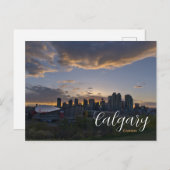 Carte postale Calgary Canada Downtown Sunset (Devant / Derrière)