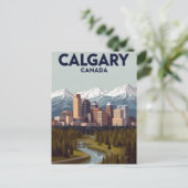 Carte Postale Calgary Mountain View Vintage (Debout devant)