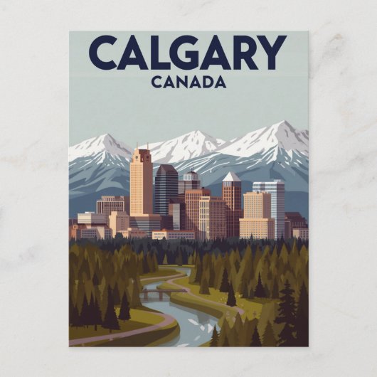 Carte Postale Calgary Mountain View Vintage (Devant)