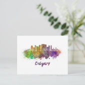 Carte Postale Calgary V2 skyline in watercolor (Debout devant)