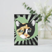Carte Postale Calico cat love (Debout devant)