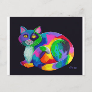 Carte Postale Calico coloré