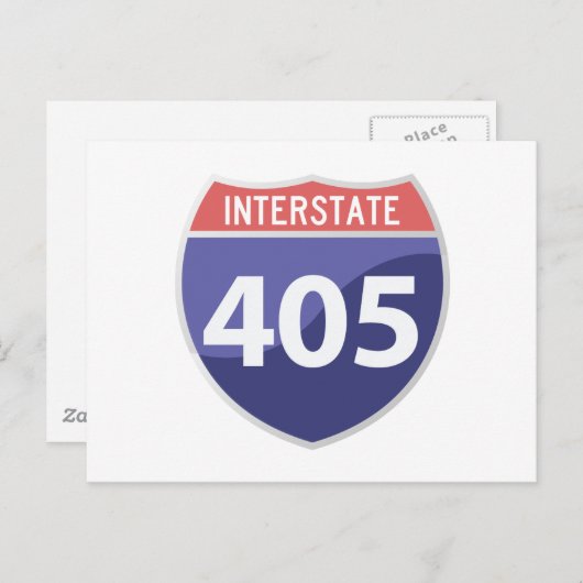 Carte Postale Calif Interstate 405 (I-405). Route (Devant / Derrière)