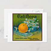 Carte Postale Califlora Orange LabelRiverside, CA (Devant / Derrière)