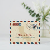 Carte Postale California Airmail | Remerciements pour mariage (Debout devant)