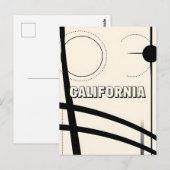 Carte Postale California Art Print - Lettres uniques (Devant / Derrière)