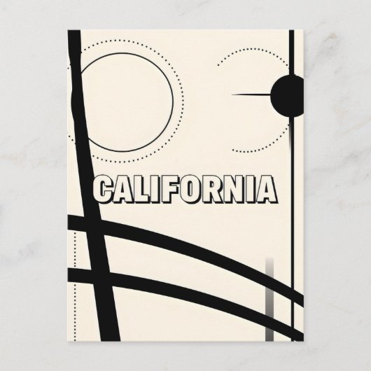 Carte Postale California Art Print - Lettres uniques (Devant)