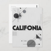 Carte Postale California Art Print - Lettres uniques (Devant / Derrière)
