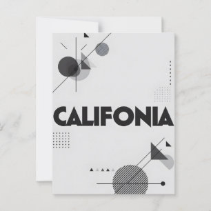 Carte Postale California Art Print - Lettres uniques