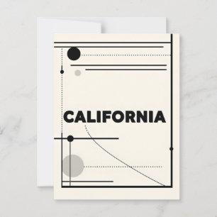 Carte Postale California Art Print - Lettres uniques