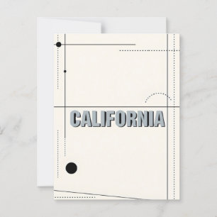 Carte Postale California Art Print - Lettres uniques