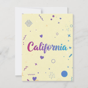 Carte Postale California Art Print - Lettres uniques